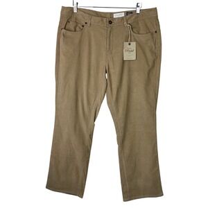 J. Hilburn Classic 5 Pocket Tan Corduroy Pants Mens‎ Size 37 NWT